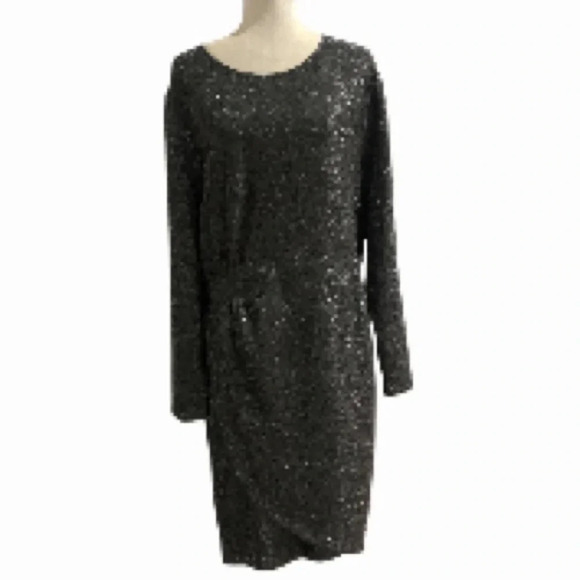 MICHAEL Michael Kors Dresses & Skirts - MICHAEL Michael Kors black silver long sleeve sparkle dress 3X New with tags